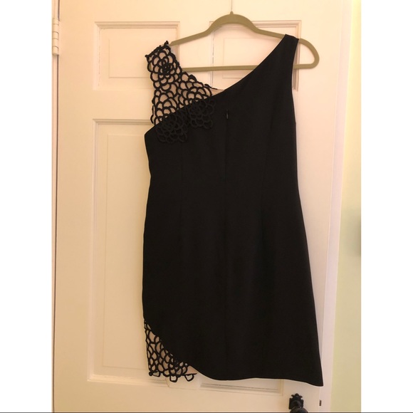 NWT Beautiful Black and Beige Cocktail Dress, sz 8 - Picture 2 of 8